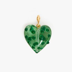 Polka Dot Heart Charm